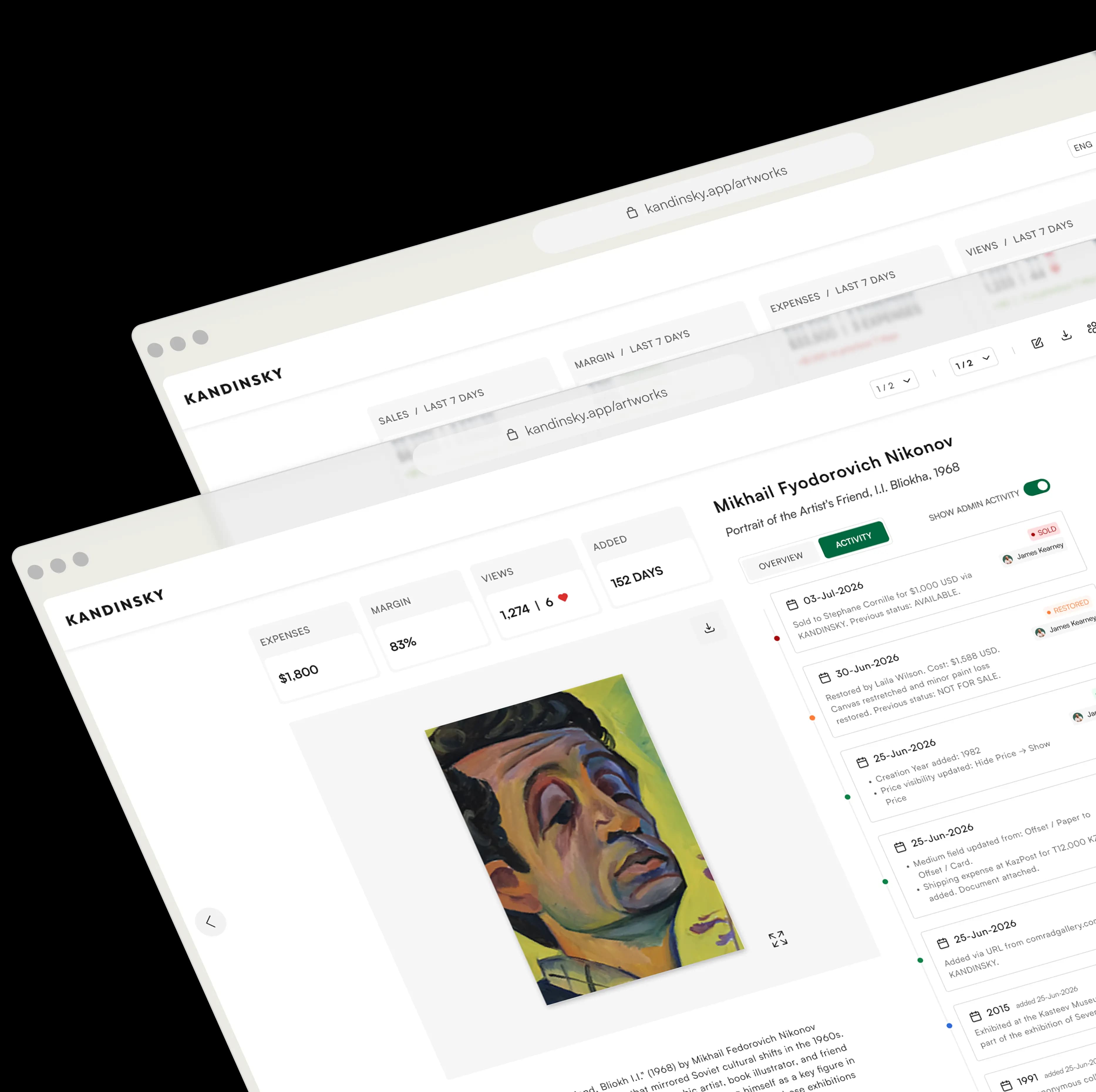 Kandinsky analytics dashboard views