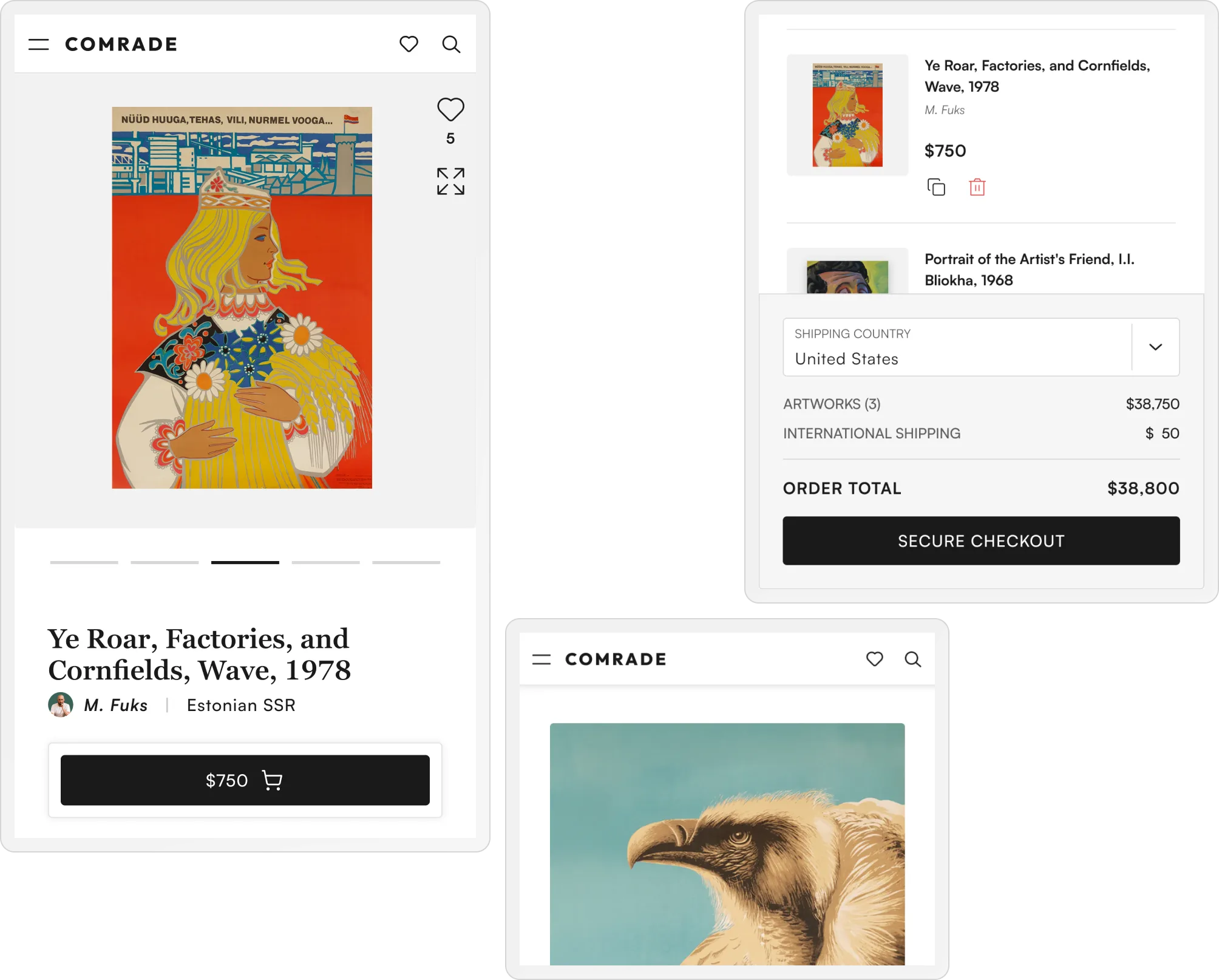 Branded website mobile checkout experience